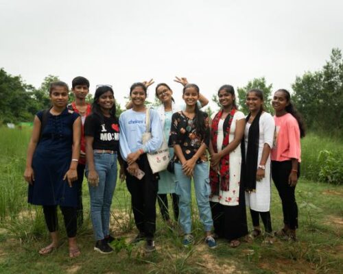 Himani with youths of Kayapalat
